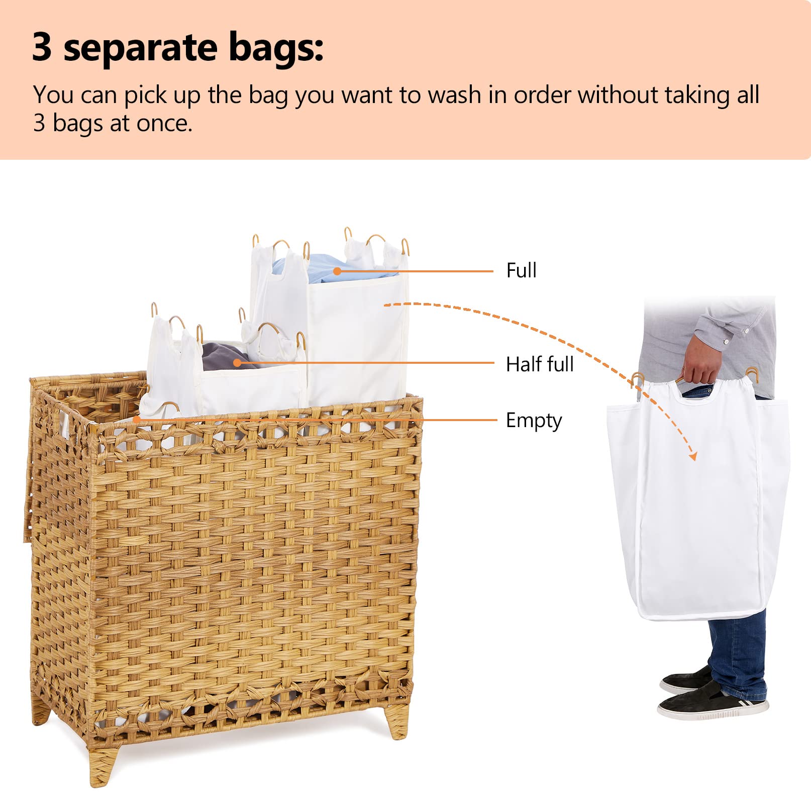 Hermina rattan lid protects clothing from dust and odors