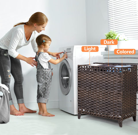 Hermina three-bag system for easy laundry sorting.