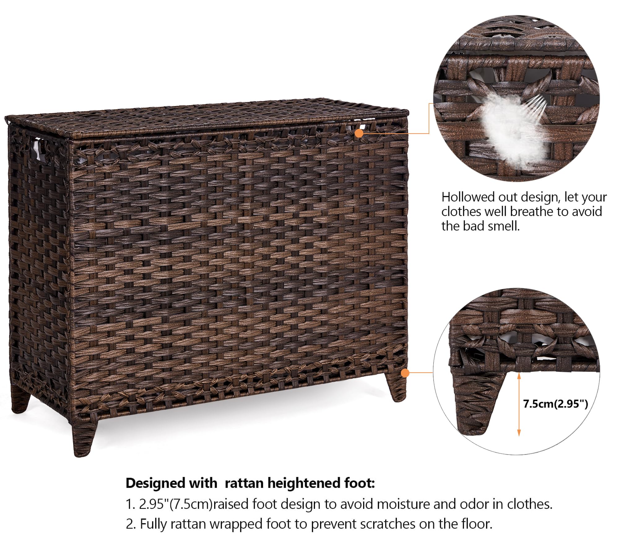Hermina woven rattan design adds natural texture to a room