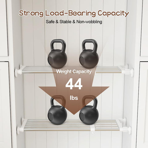 Hershii expandable rod closet system DIY storage solution for clutter-free homes.