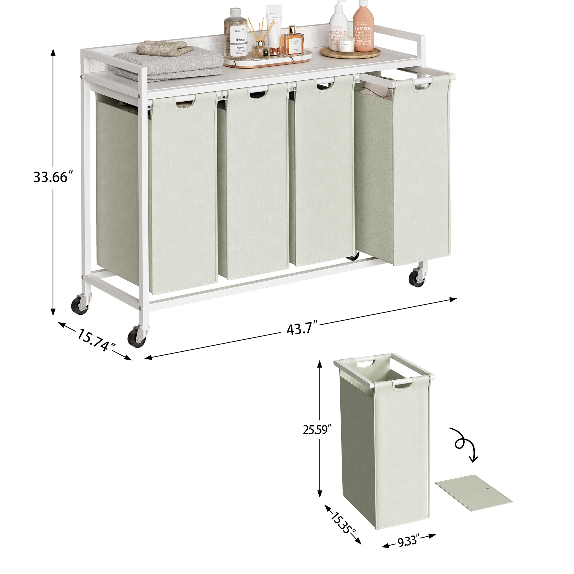 Large 60L capacity suitable for a full load of laundry.