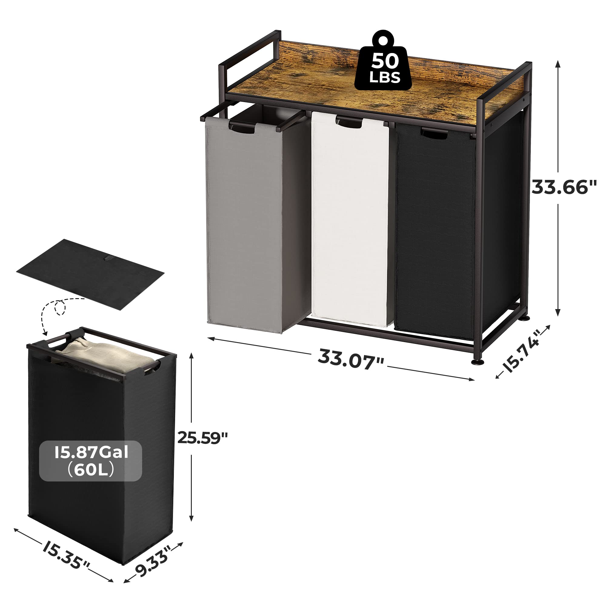 Herture movable wheels let you move the sorter between rooms.