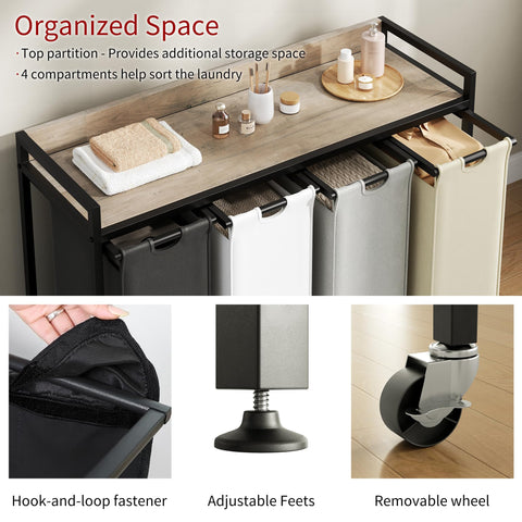 Herture pull-out bags allow easy loading and unloading of clothes
