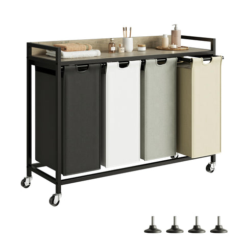 Herture Laundry Hamper with Shelf shows organized storage and easy laundry flow