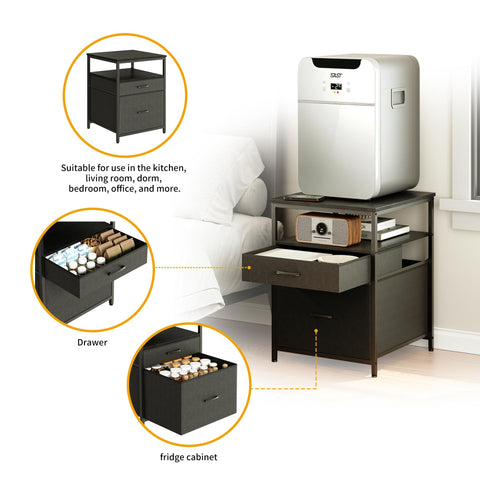 Herture mini-fridge-stand modern design complements any room