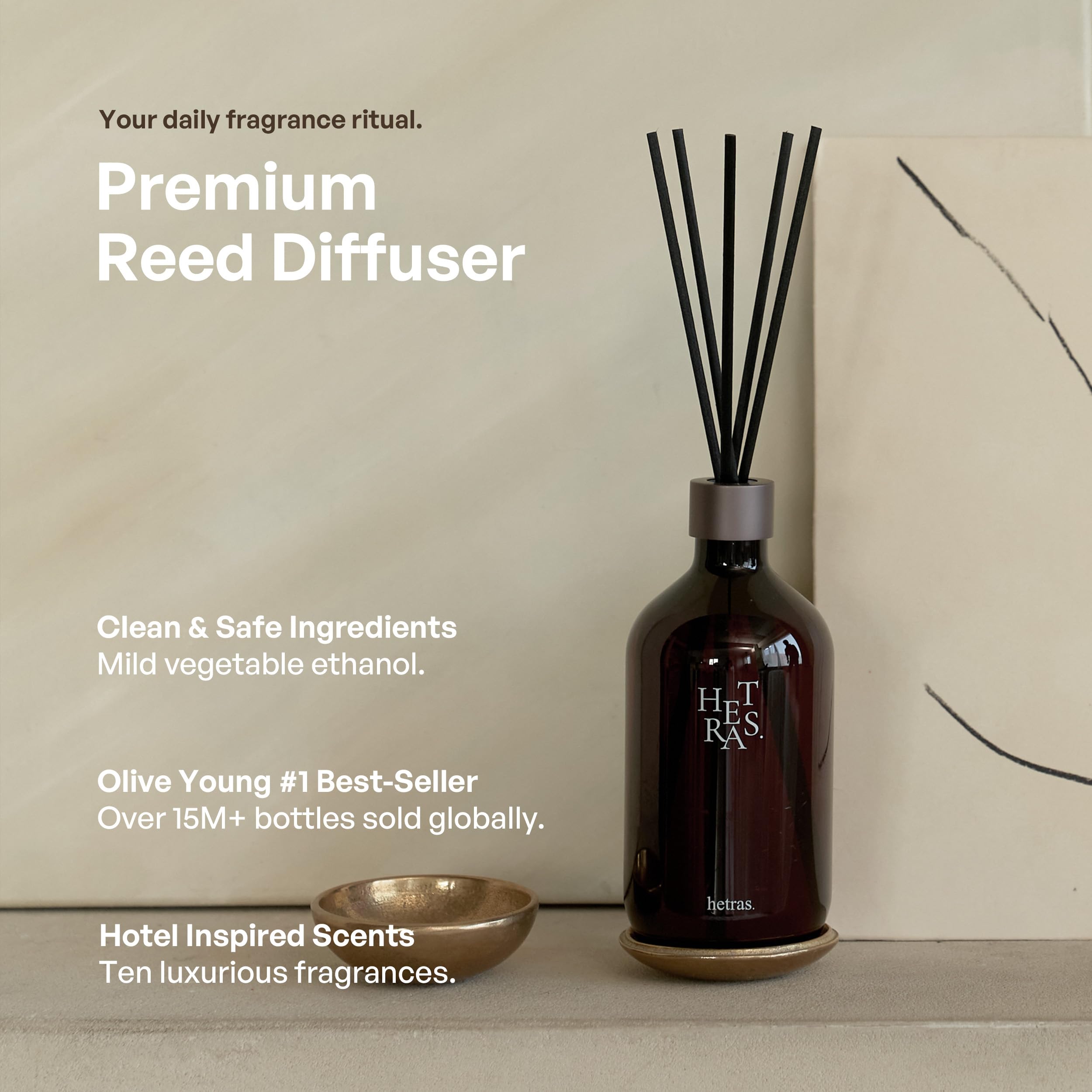 hetras premium reed diffuser wood-scent packaging highlights gift-ready presentation