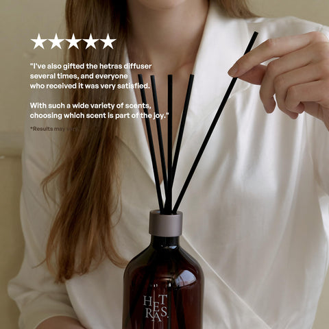 hetras wood-musk sticks included ensure steady scent diffusion