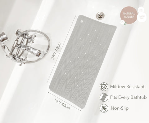 HEVEA Danish design bath mat in earthy tones, stylish and functional