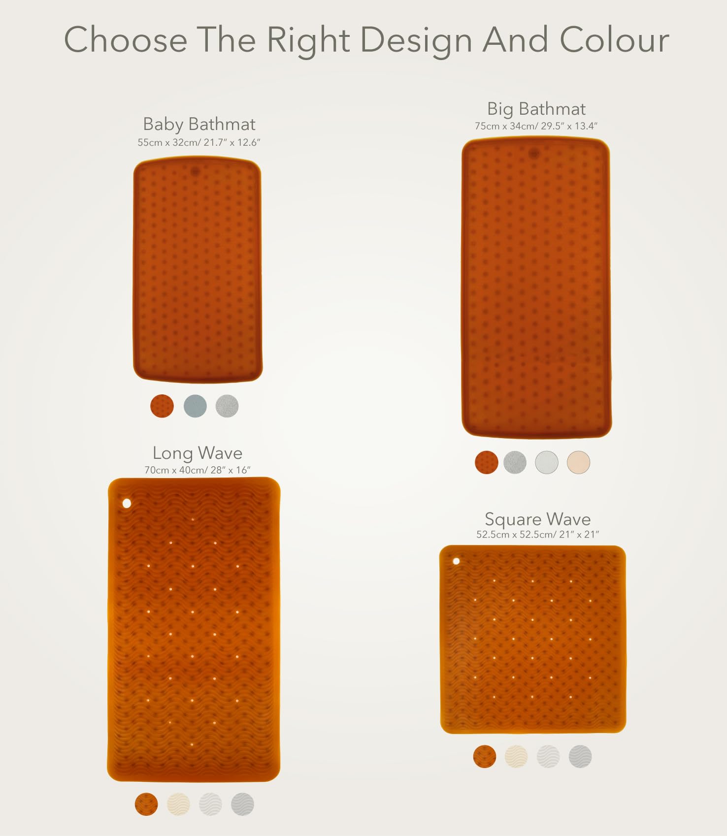 HEVEA eco-friendly bath mat showing soft texture and rinse-friendly surface