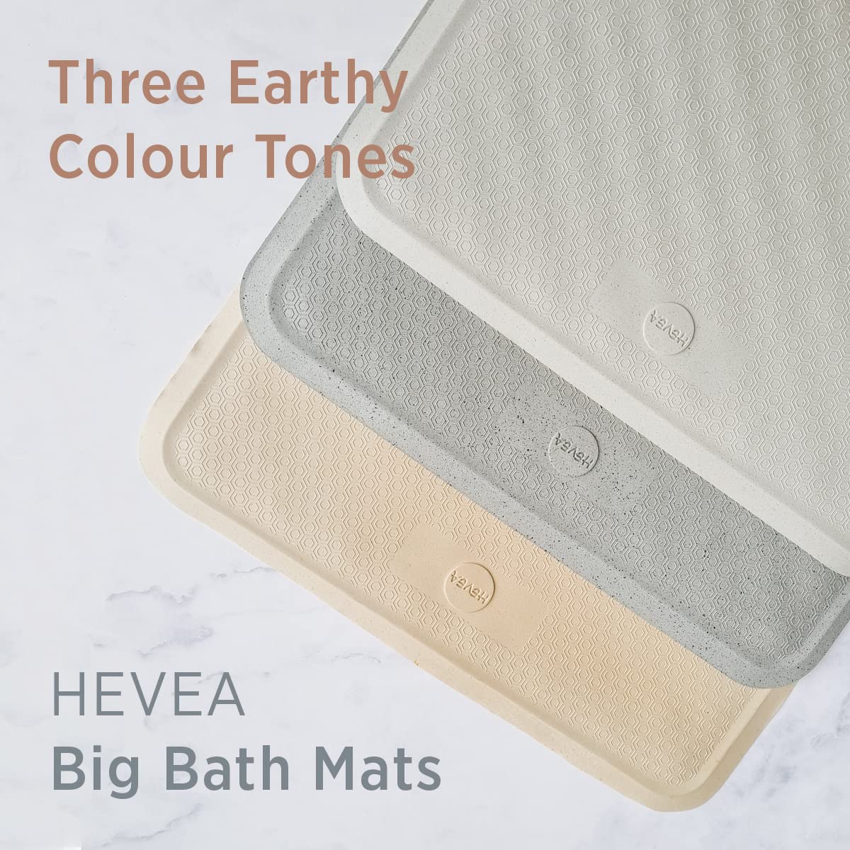 HEVEA plastic-free biodegradable bath mat made from upcycled rubber