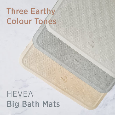 HEVEA plastic-free biodegradable bath mat made from upcycled rubber