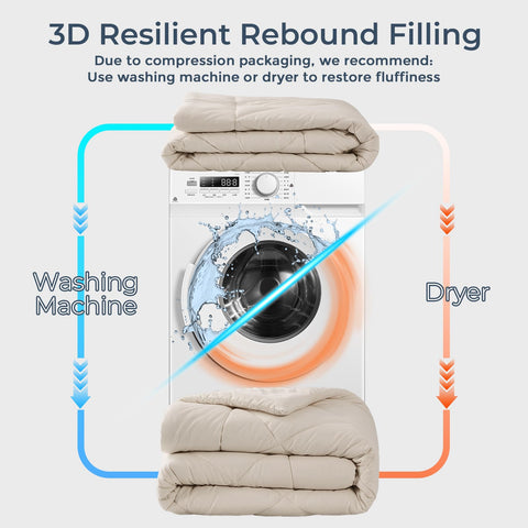 HEVUMYI all-season comforter 88x88 delivers year-round warmth and softness.