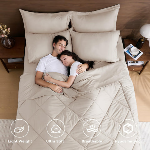 HEVUMYI queen flat sheet weave detail shows smooth, breathable fabric for daily use.