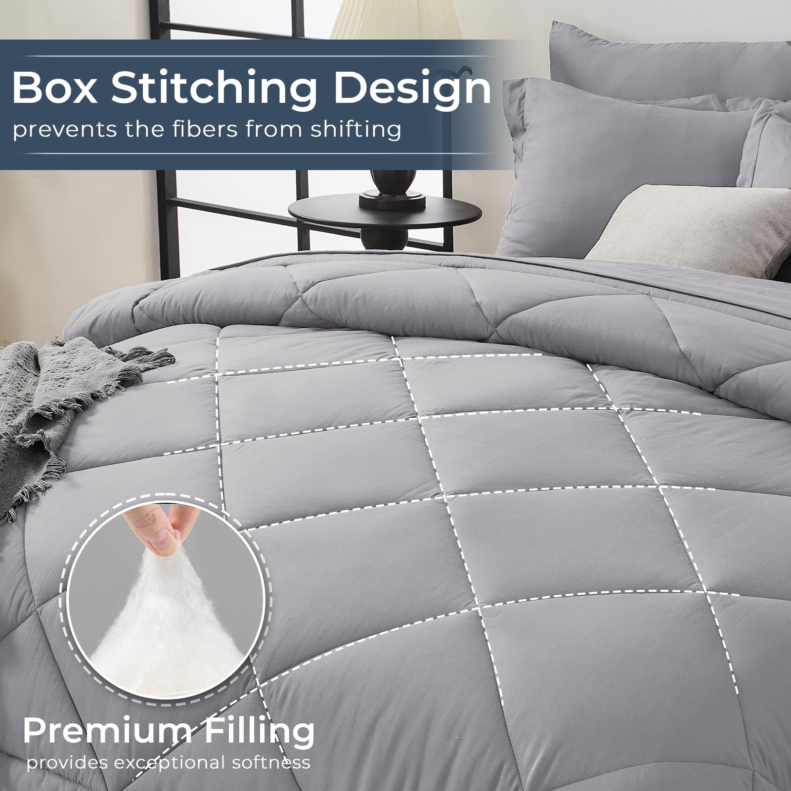HEVUMYI pillowcases in soft microfiber protect pillows and maintain smooth sleep