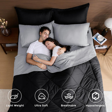 HEVUMYI queen flat sheet 90x102, smooth breathable weave for night-long comfort.