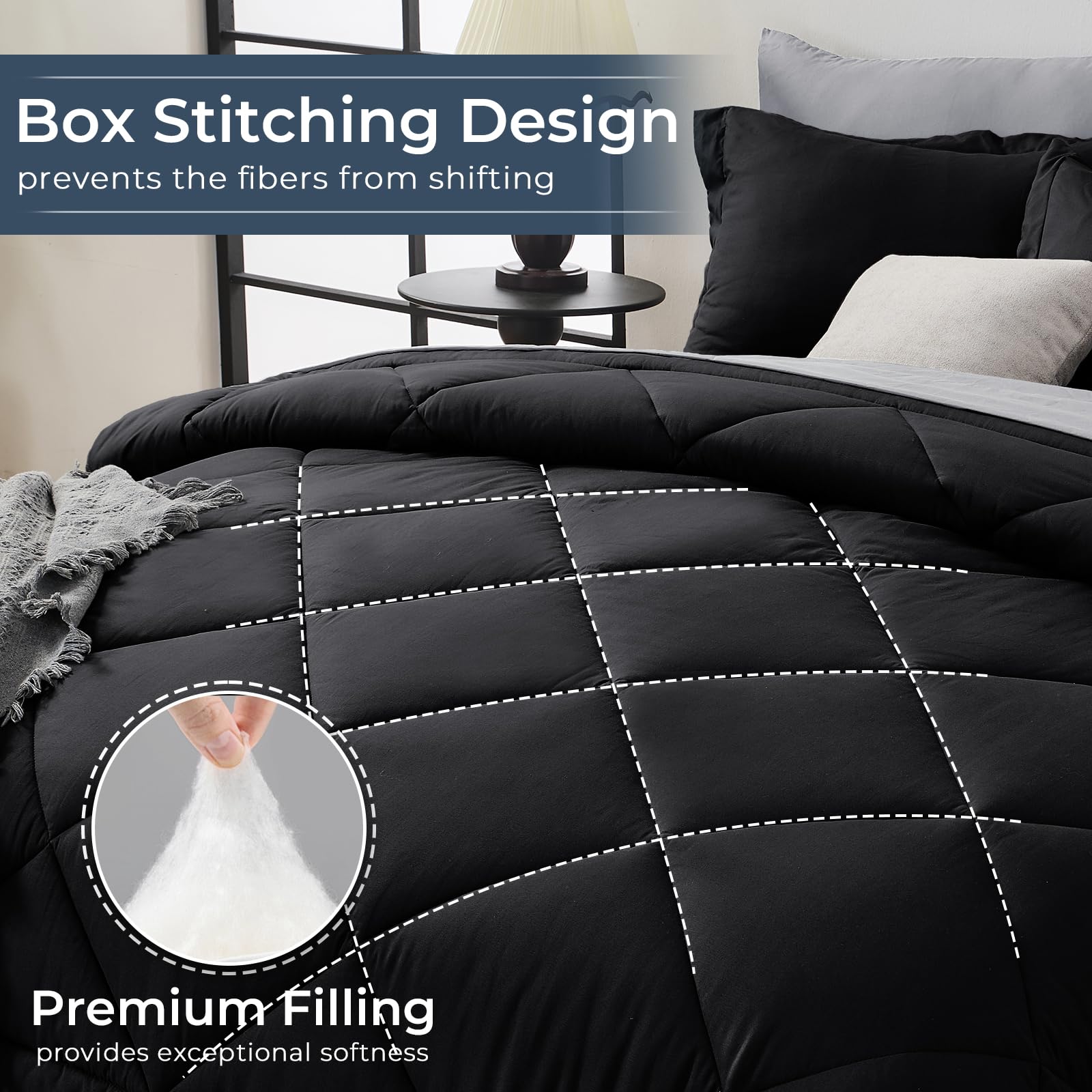 HEVUMYI queen pillowcases, 20x30, soft microfiber for gentle skin contact.