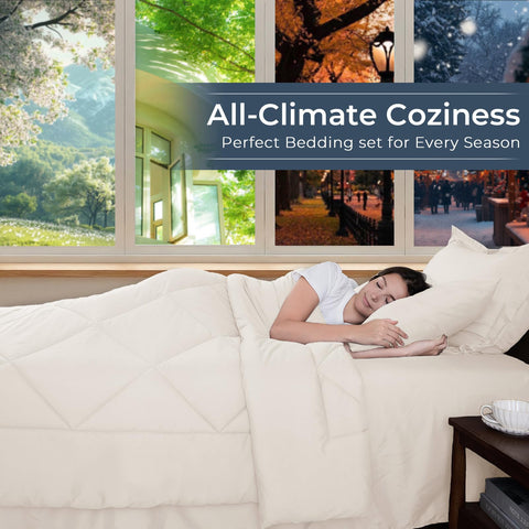 HEVUMYI Ivory Queen flat sheet displays silky breathable surface