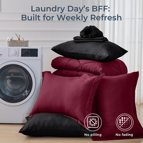 HEVUMYI baffle-box construction ensures even fill after washing.