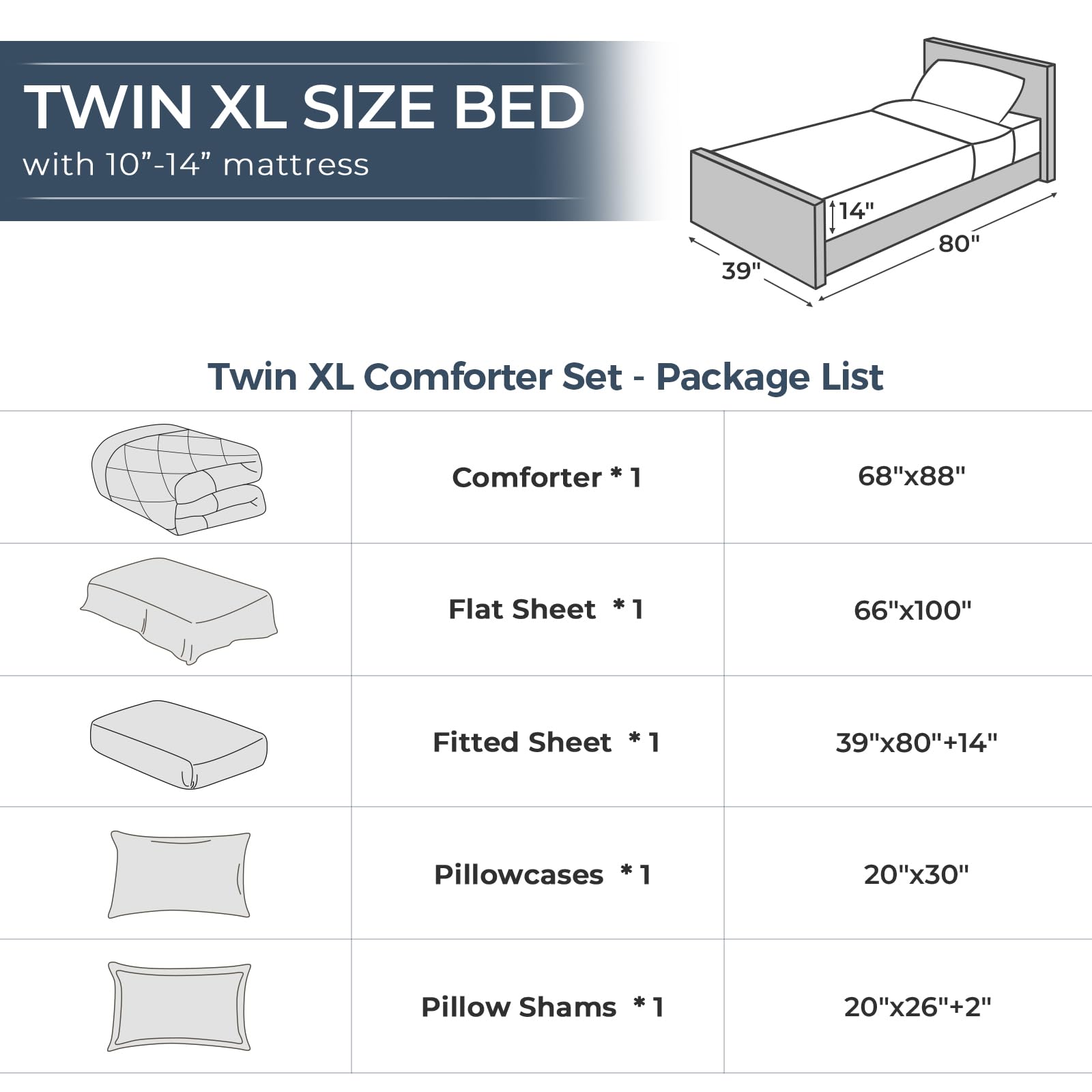 HEVUMYI Twin-XL flat sheet neatly displayed for easy bed-making.