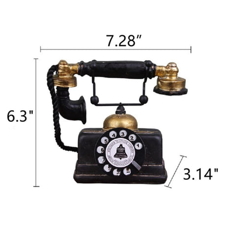 Hewnda resin phone home decor prop with detailed vintage charm.