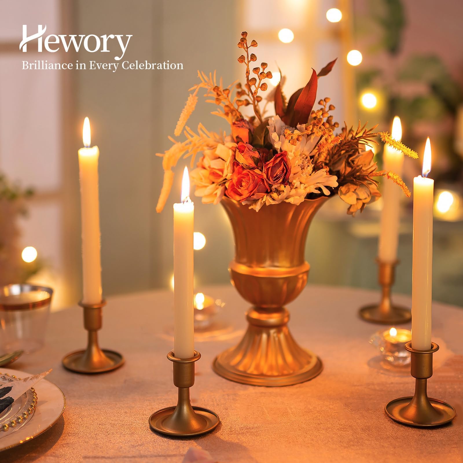 Hewory 3.3-inch tall holder for standard 7/8-inch candles