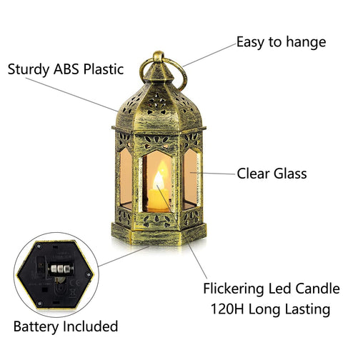 Hewory battery-included lanterns powered by coin cells for long glow.