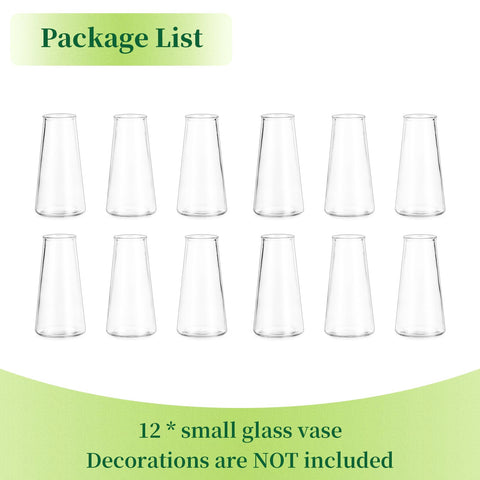Hewory Glass Bud Vase 12-pack packaged ready for bulk gifting.