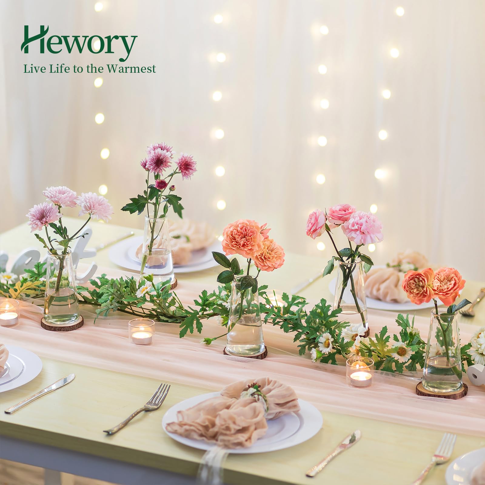 Hewory Glass Bud Vase multi-use for propagation or decorative accents.