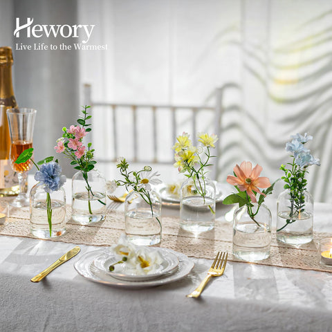Hewory bulk 12-pack vases suitable for event or home decor