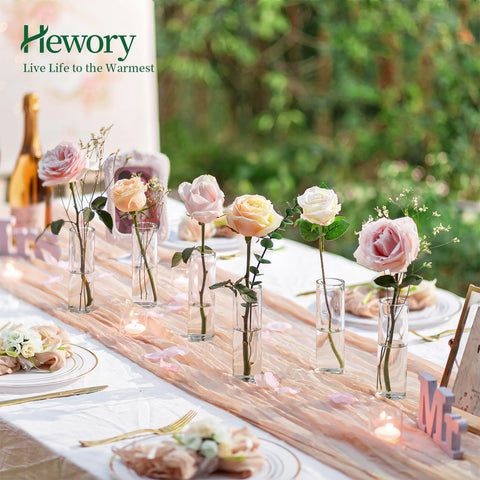 Hewory bulk vases 12-pack versatile dining table decor and centerpieces