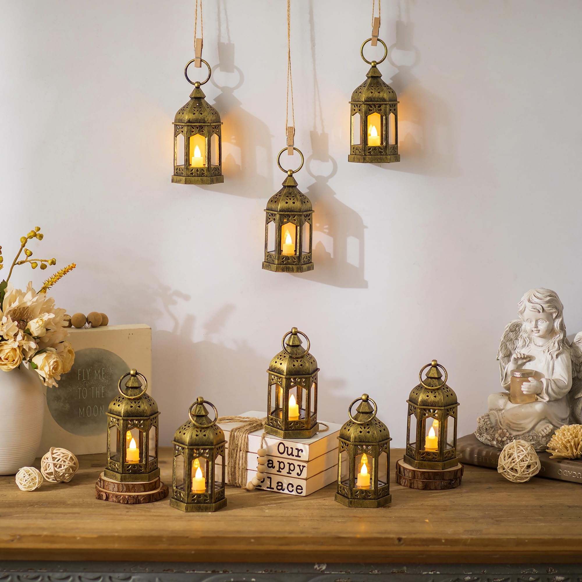 Hewory 10-pack decorative lanterns for parties and holidays.