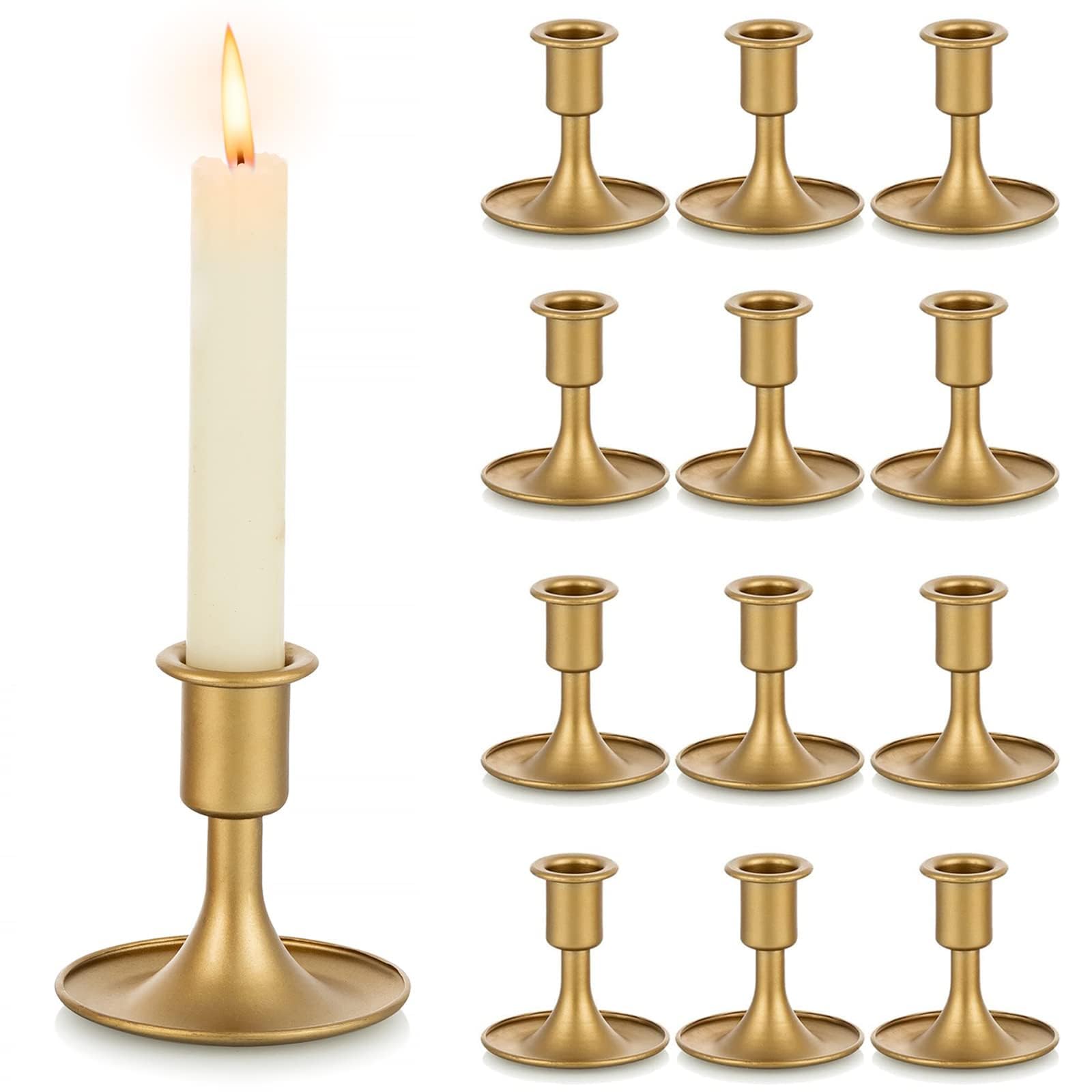 Hewory gift-ready brass candle holders for home styling