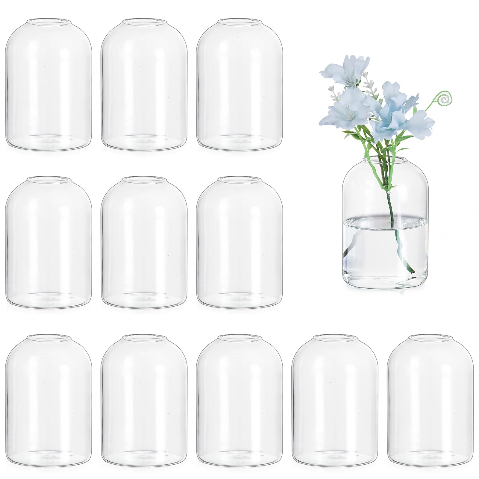 Hewory glass bud vases set12 centerpiece for elegant wedding or home tables