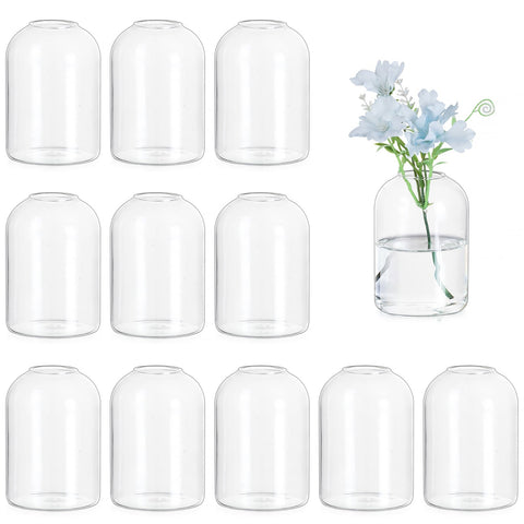 Hewory glass bud vases set12 centerpiece for elegant wedding or home tables