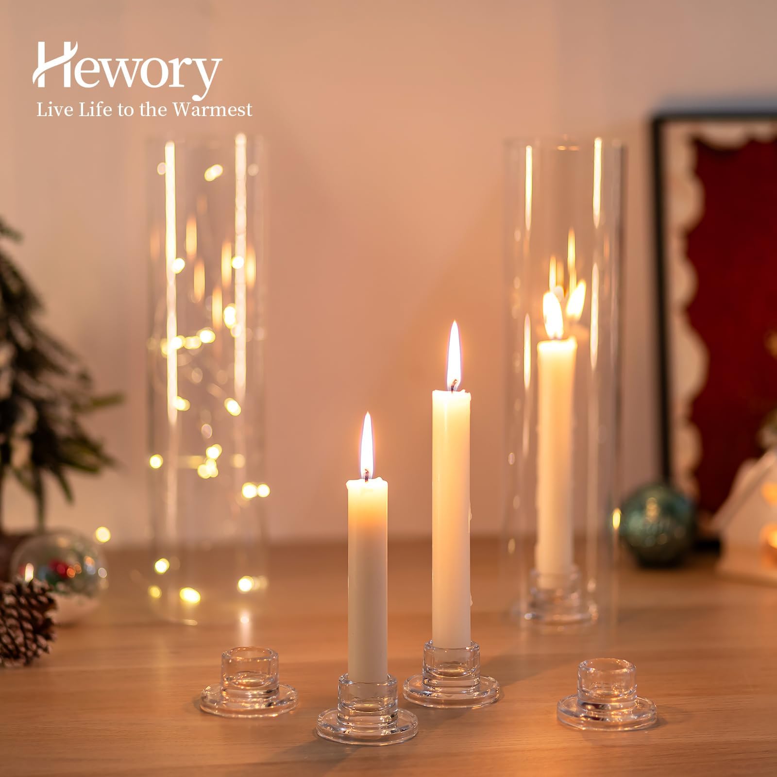 Hewory holders fit 7/8 inch tapered candles for reliable use