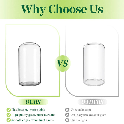 Hewory mini clear vase close-up shows modern, versatile home decor.