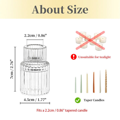 Hewory packaged candle holders show bulk value for events.