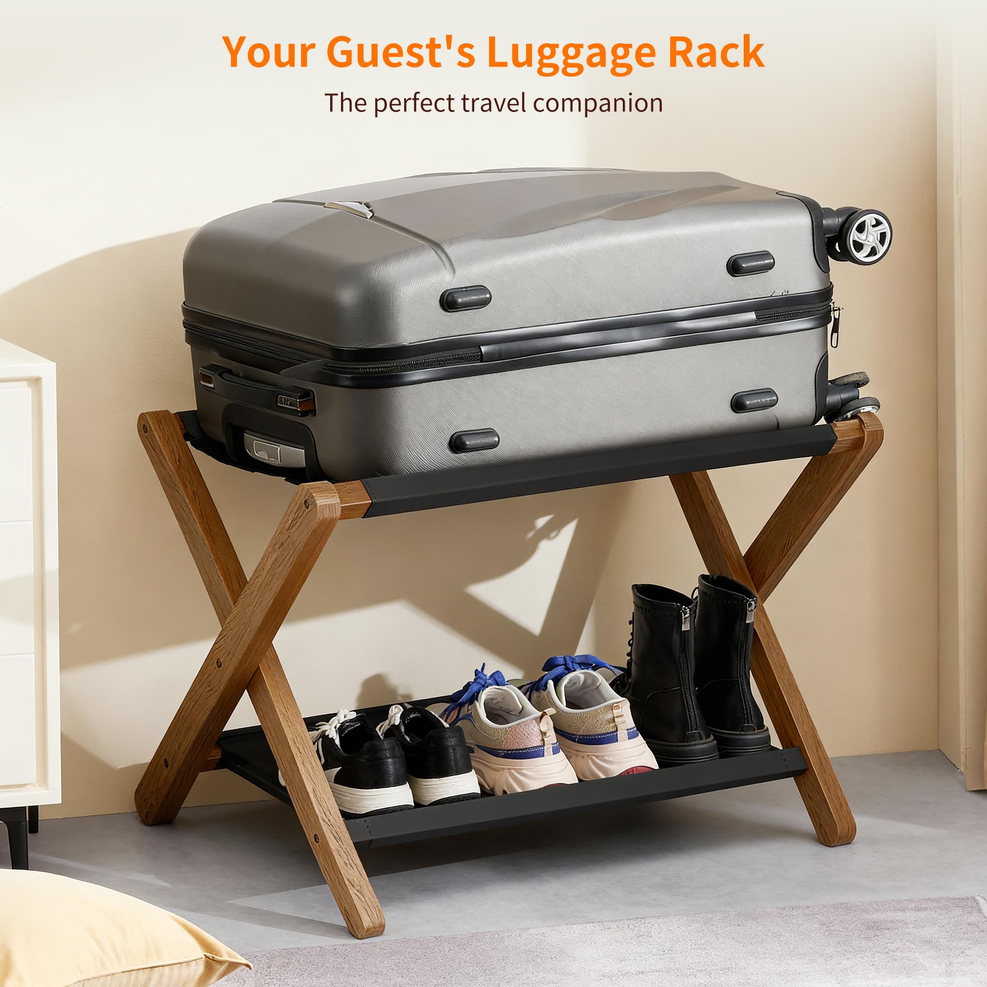 Heybly luggage rack fits 24–28 inch suitcases securely