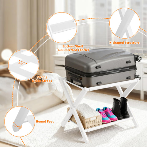 Heybly rack folded flat for easy storage when not in use