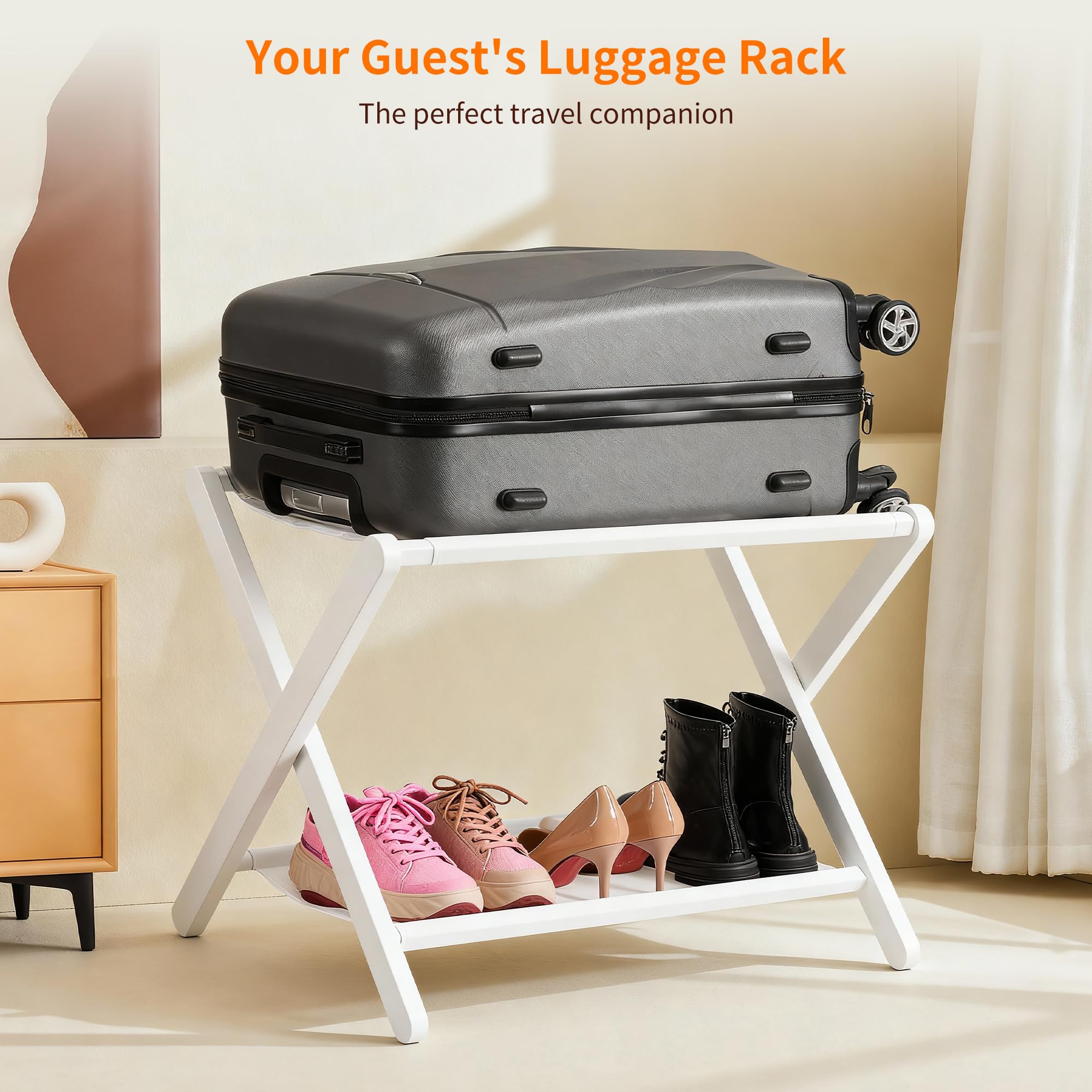 Heybly luggage rack folded state saves space in small rooms