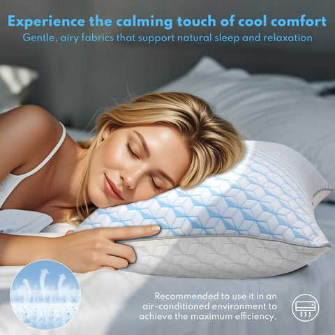 HEYCUZI queen side-sleep setup emphasizes proper head-neck alignment