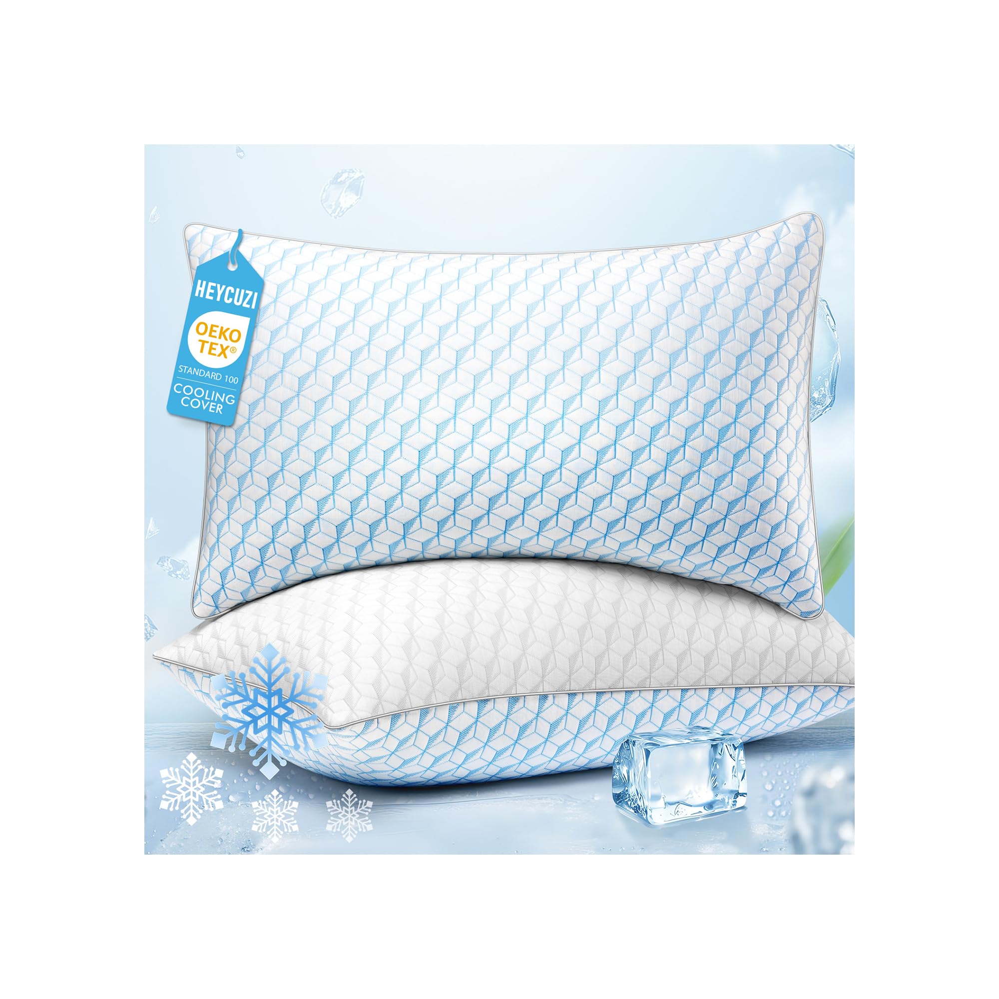 HEYCUZI queen soft-closeup pillow showing plush texture for cloud-like comfort