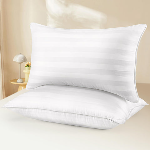 HEYCUZI King Size Pillow cover closeup shows cooling satin finish for comfortable sleep.