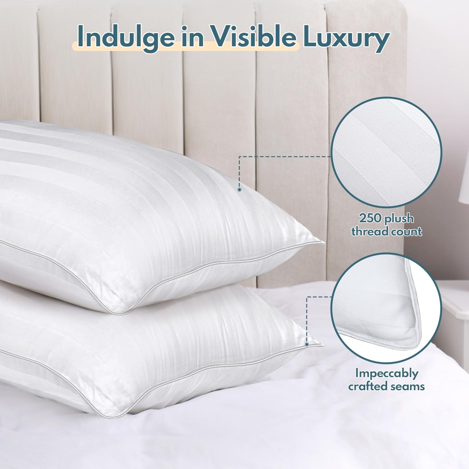 HEYCUZI king-size pillow satin cover closeup demonstrates moisture-wicking luxury.