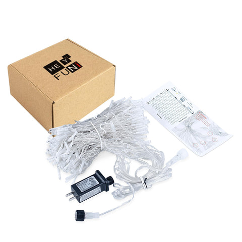 HEYFUNi outdoor-ready curtain lights for patios and walls