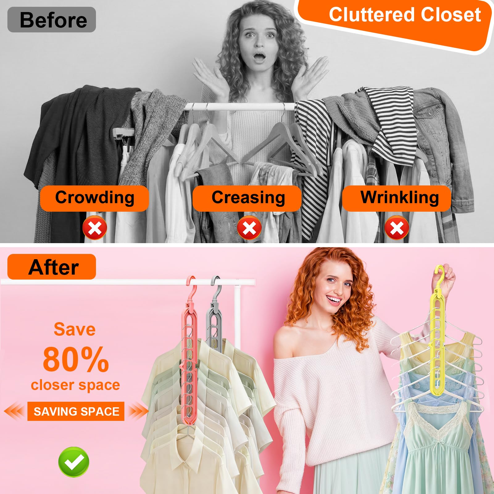 Heyhouse 360-degree rotating hanger enables flexible wardrobe arrangement