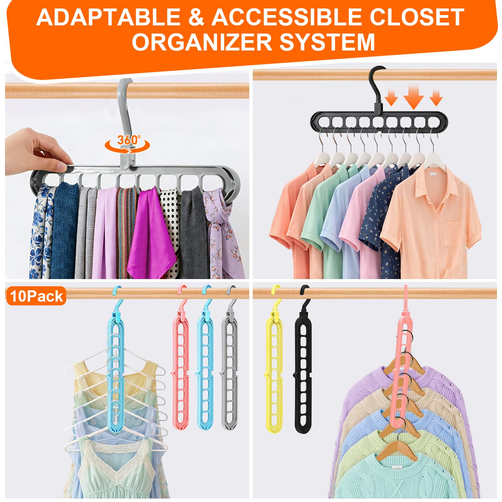 Heyhouse vertical and horizontal hanging options suit different outfits