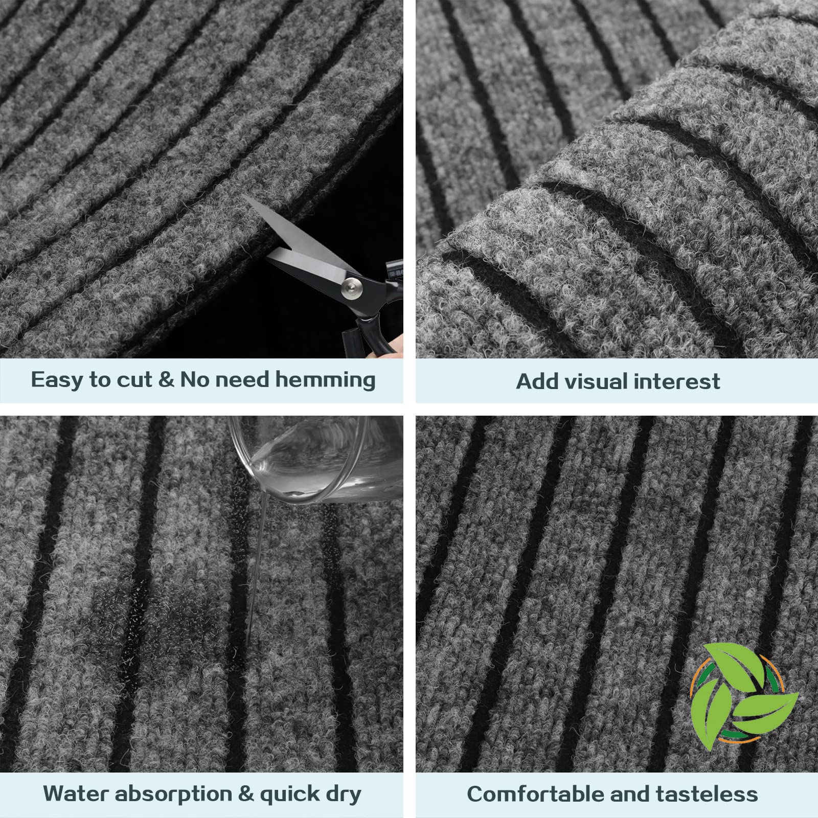Heyroll entryway kitchen garage rug versatile for multiple spaces.