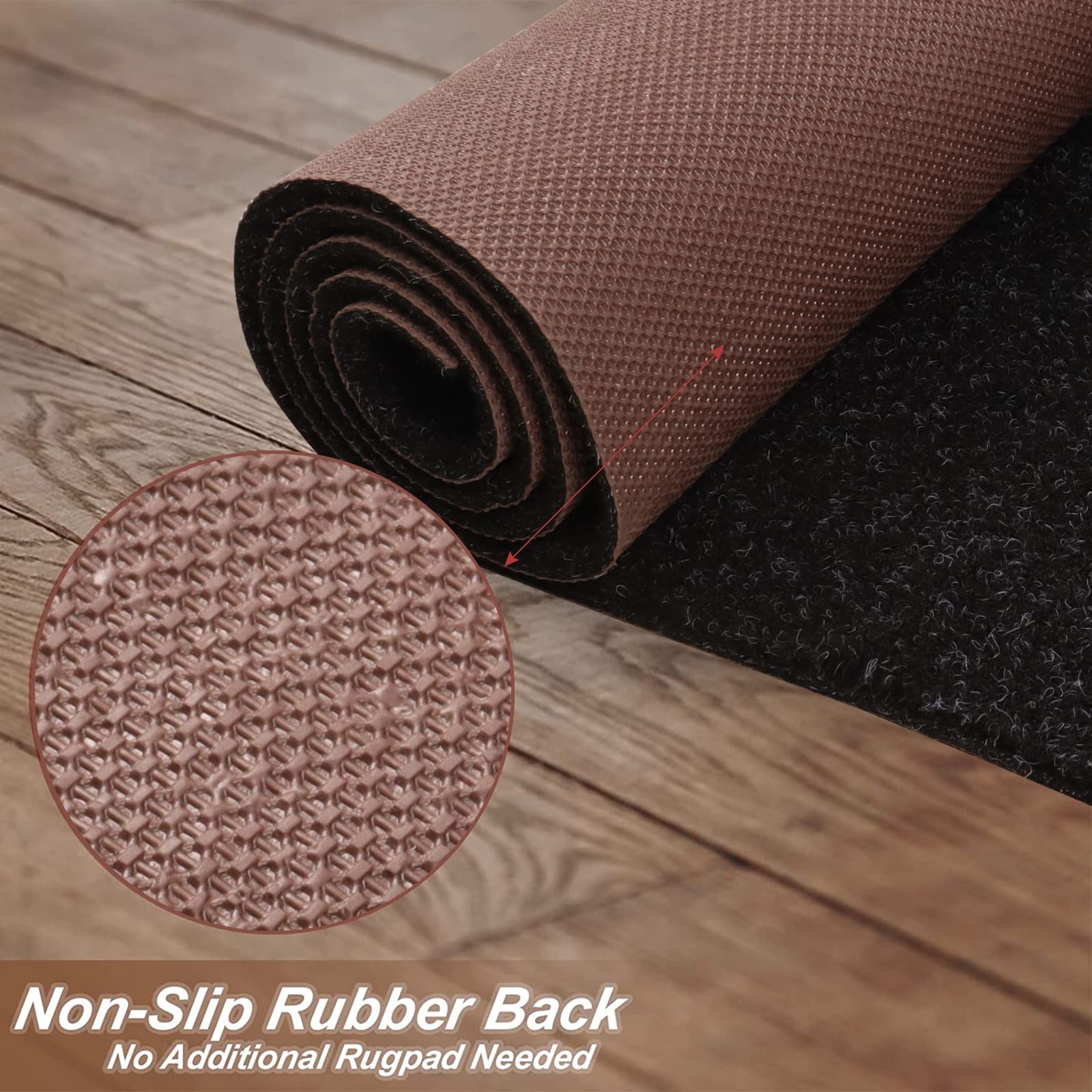 Heyroll laundry room runner keeps floors clean and organized.