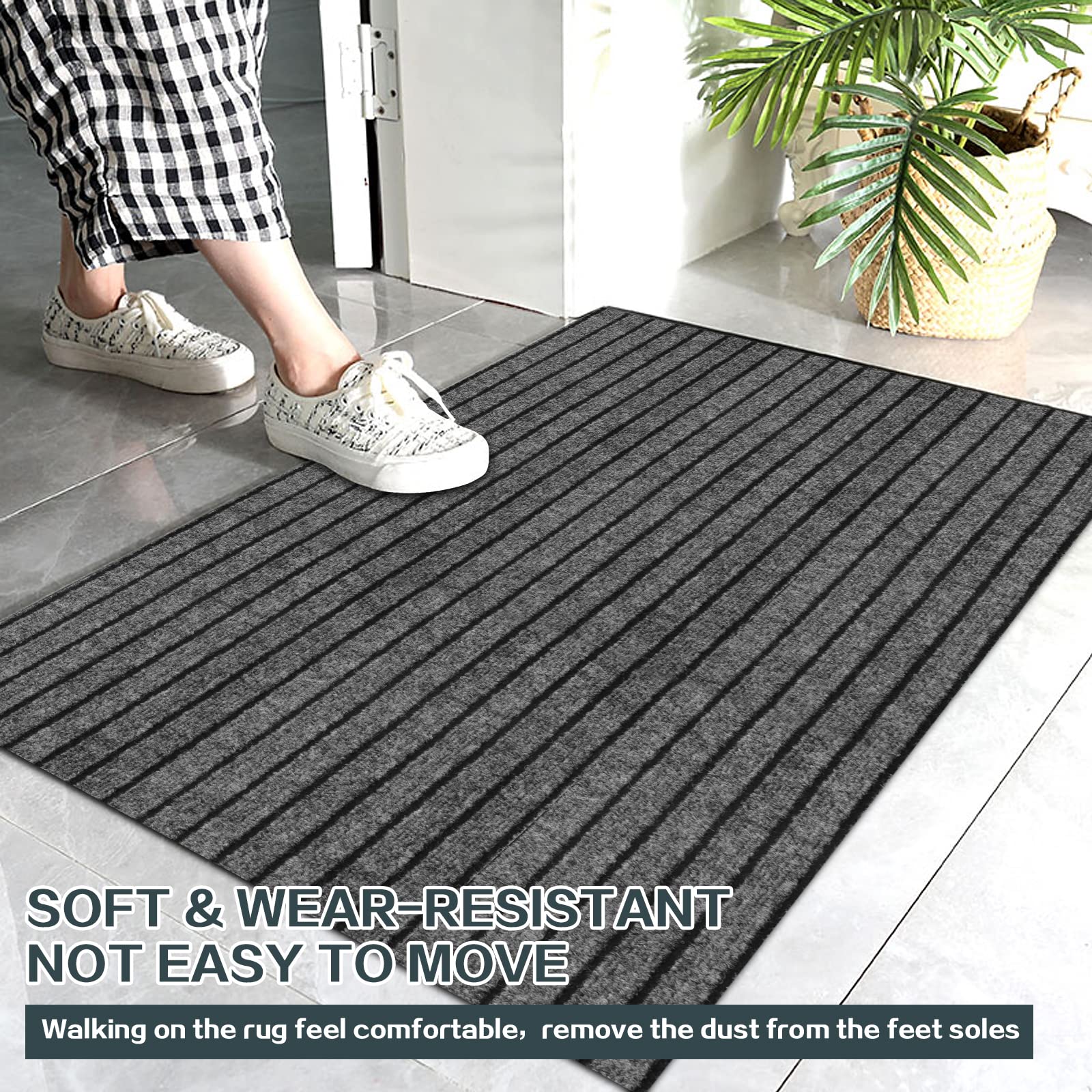 Heyroll low-pile durable carpet runner stays comfortable underfoot with heavy foot traffic.